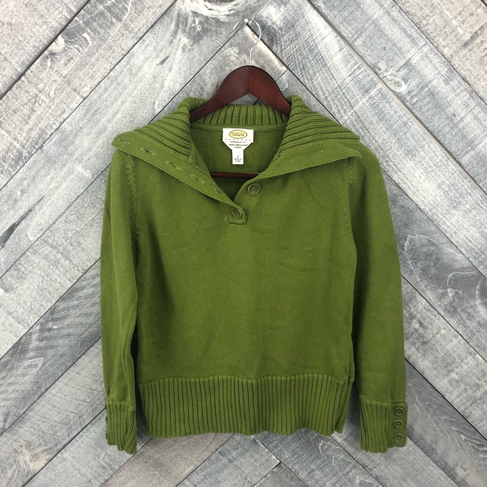 Talbots - Green Sweater with Buttons